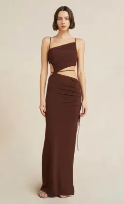 Bec & Bridge Dilkon Maxi Dress in Dark Chocolate Size 6 for rent on The Volte - image 2