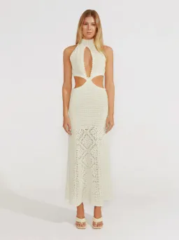 Alice McCall Salty Kisses Midi Dress Porcelain White Size 12 / L for rent on The Volte - image 2