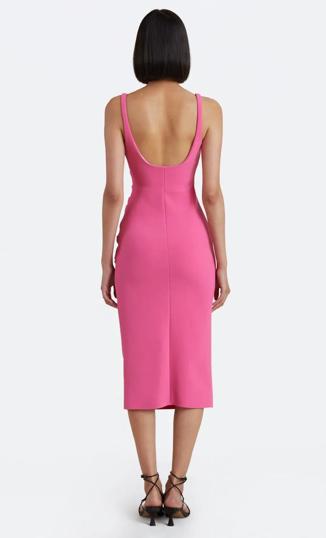 Bec & Bridge Karina Tuck Midi Dress Paradise Pink Size 10 / M for rent on The Volte - main image