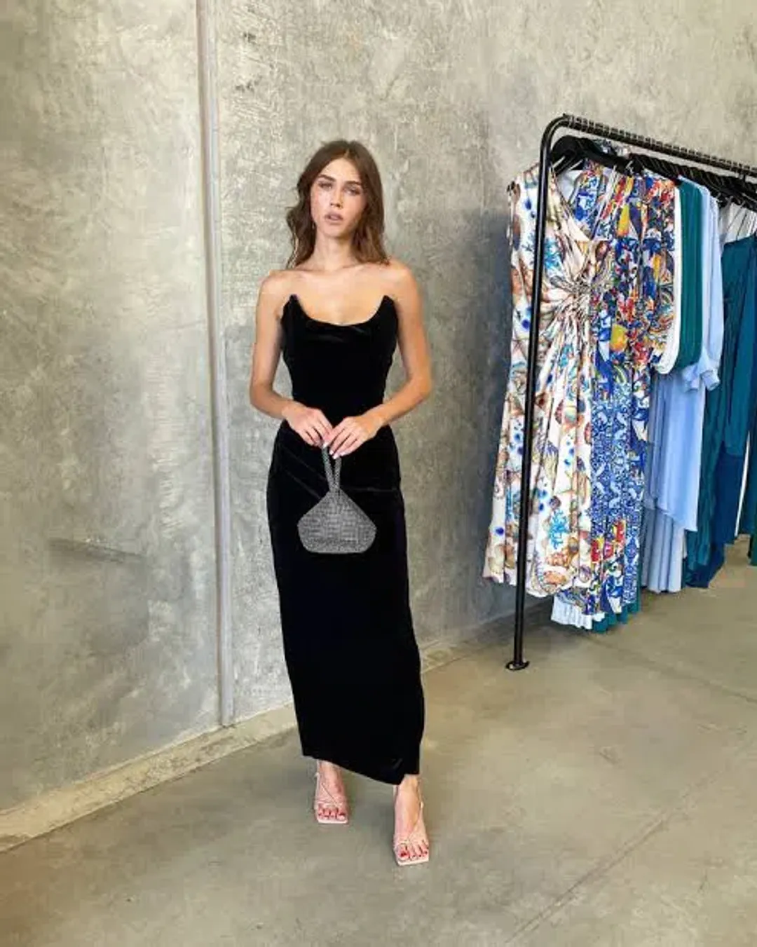 Effie Kats Koi Gown Black Size S / Au 8 for rent on The Volte - main image