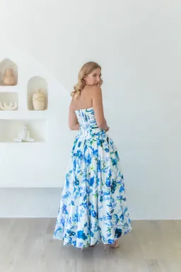 Aje Violette Bubble Hem Maxi Dress Lavenders Of Provence Print Size 6 for rent on The Volte - image 7