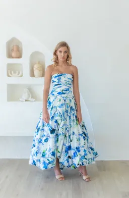 Aje Violette Bubble Hem Maxi Dress Lavenders Of Provence Print Size 6 for rent on The Volte - image 6