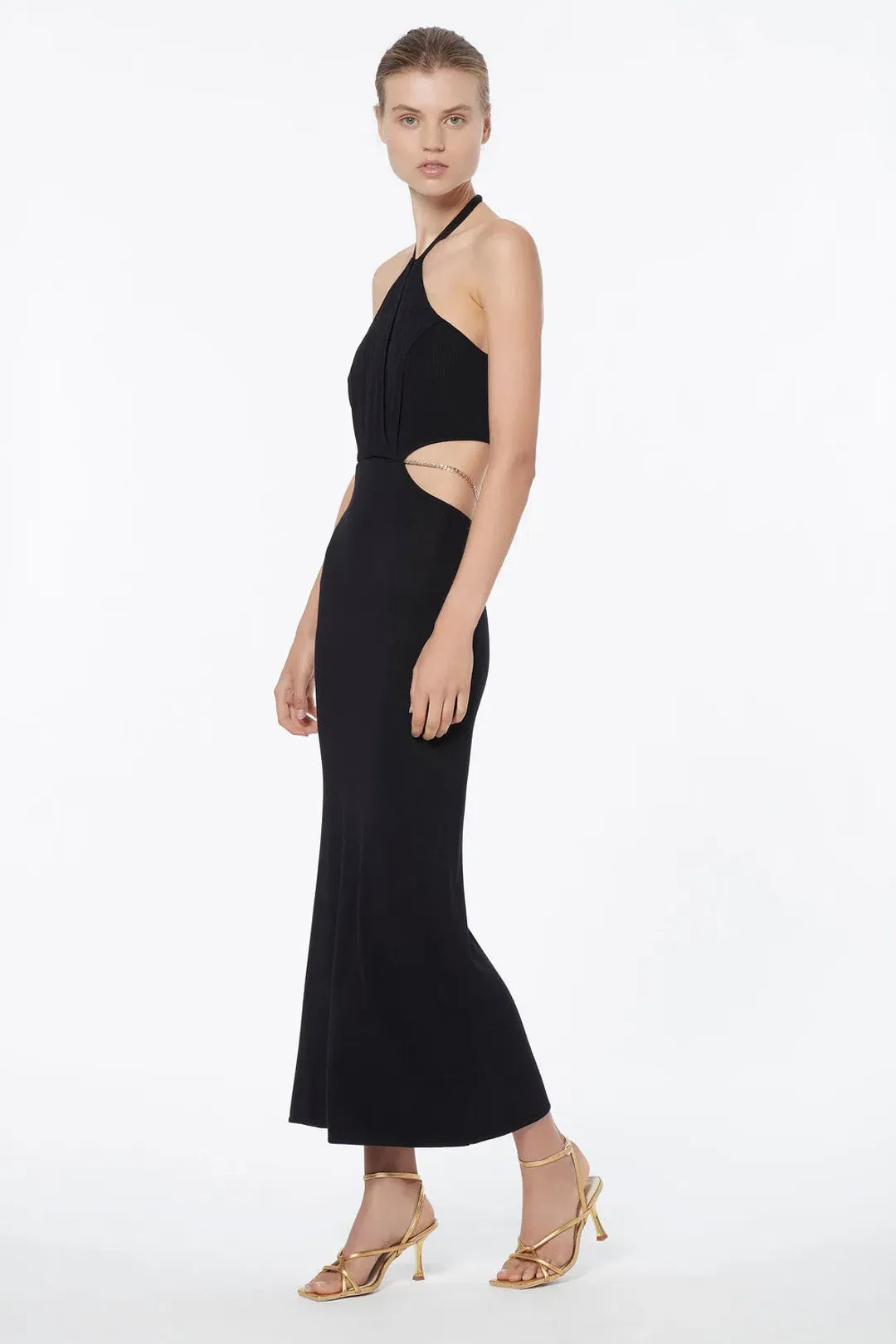 Manning Cartel Limitless Knit Chain Dress Black Size XS for rent on The Volte - main image