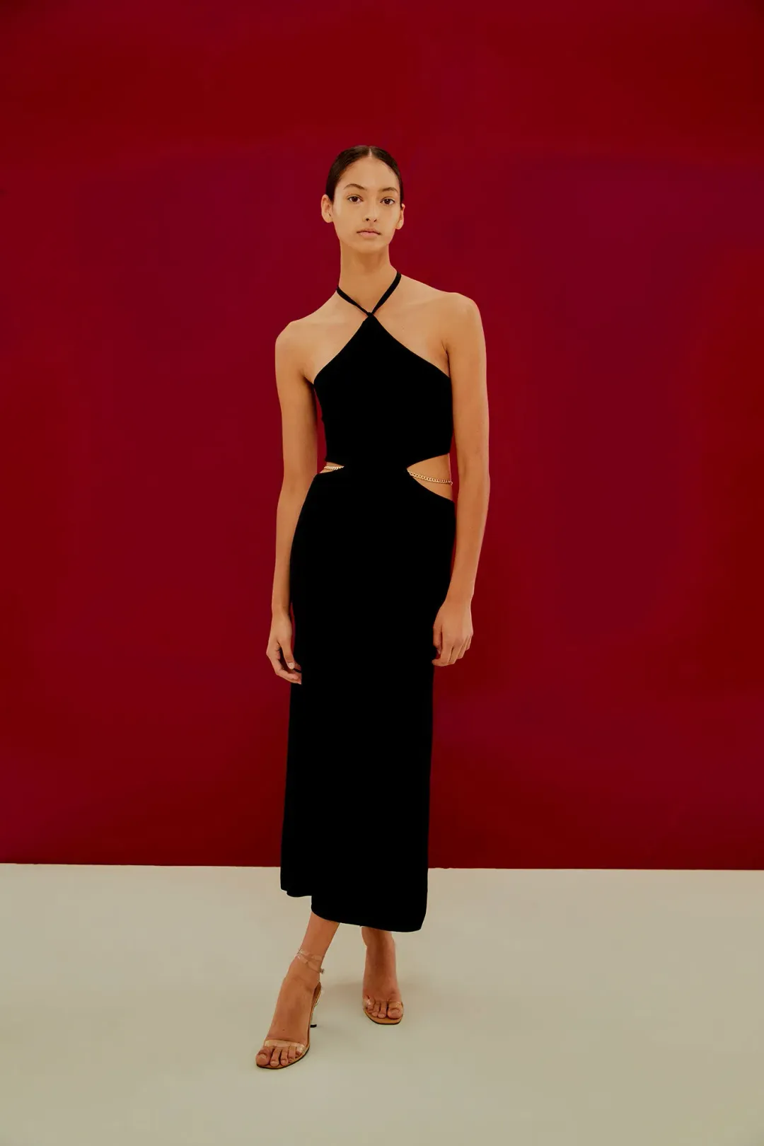Manning Cartel Limitless Knit Chain Dress Black Size XS for rent on The Volte - main image