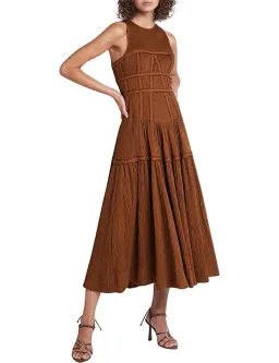 Aje Tidal Corset Midi Dress Coffee Size 8 / S for rent on The Volte - image 1