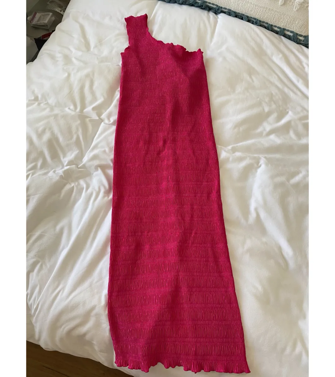 L'Idee Gigi Smocking Gown in Punch Pink Size 8 / S for rent on The Volte - main image