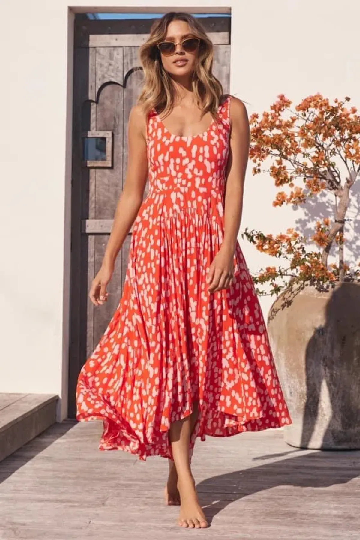 Mister Zimi Annabelle Midi Dress Sangria Size 10 for rent on The Volte - main image