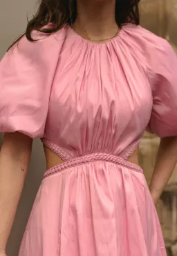 Aje Capucine Midi Dress Pink Size 10 for rent on The Volte - image 2