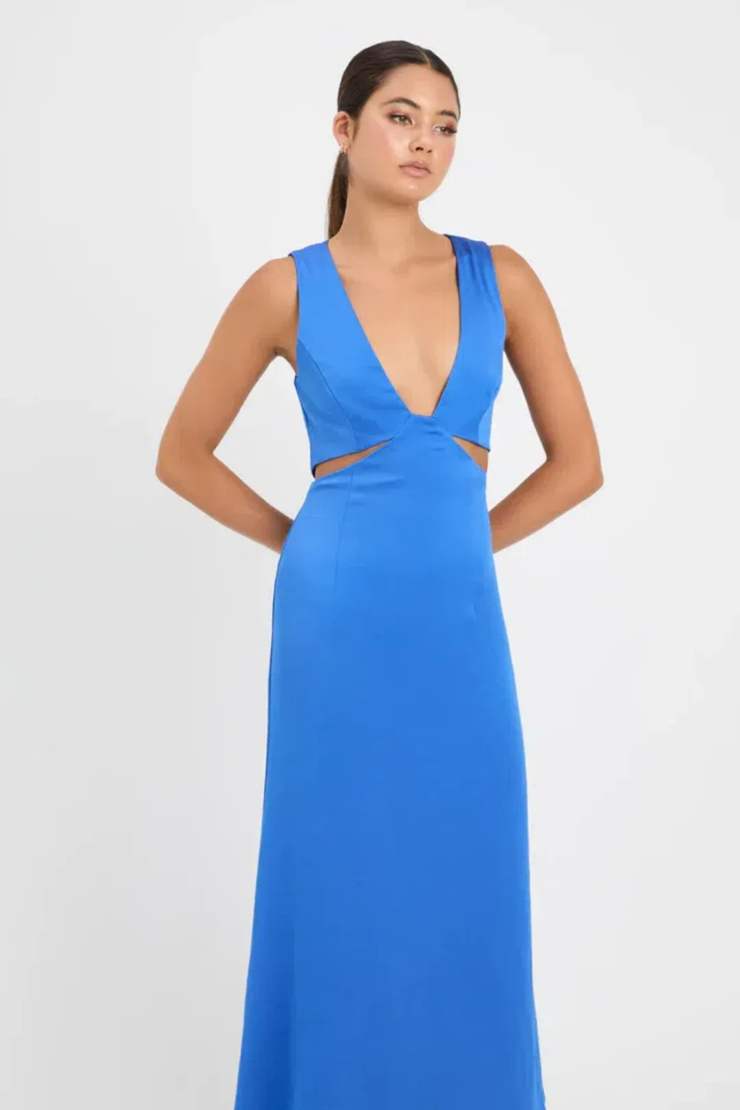 Kookai Milan Cut Out Dress Sapphire Size 36/AU 8 for rent on The Volte - main image
