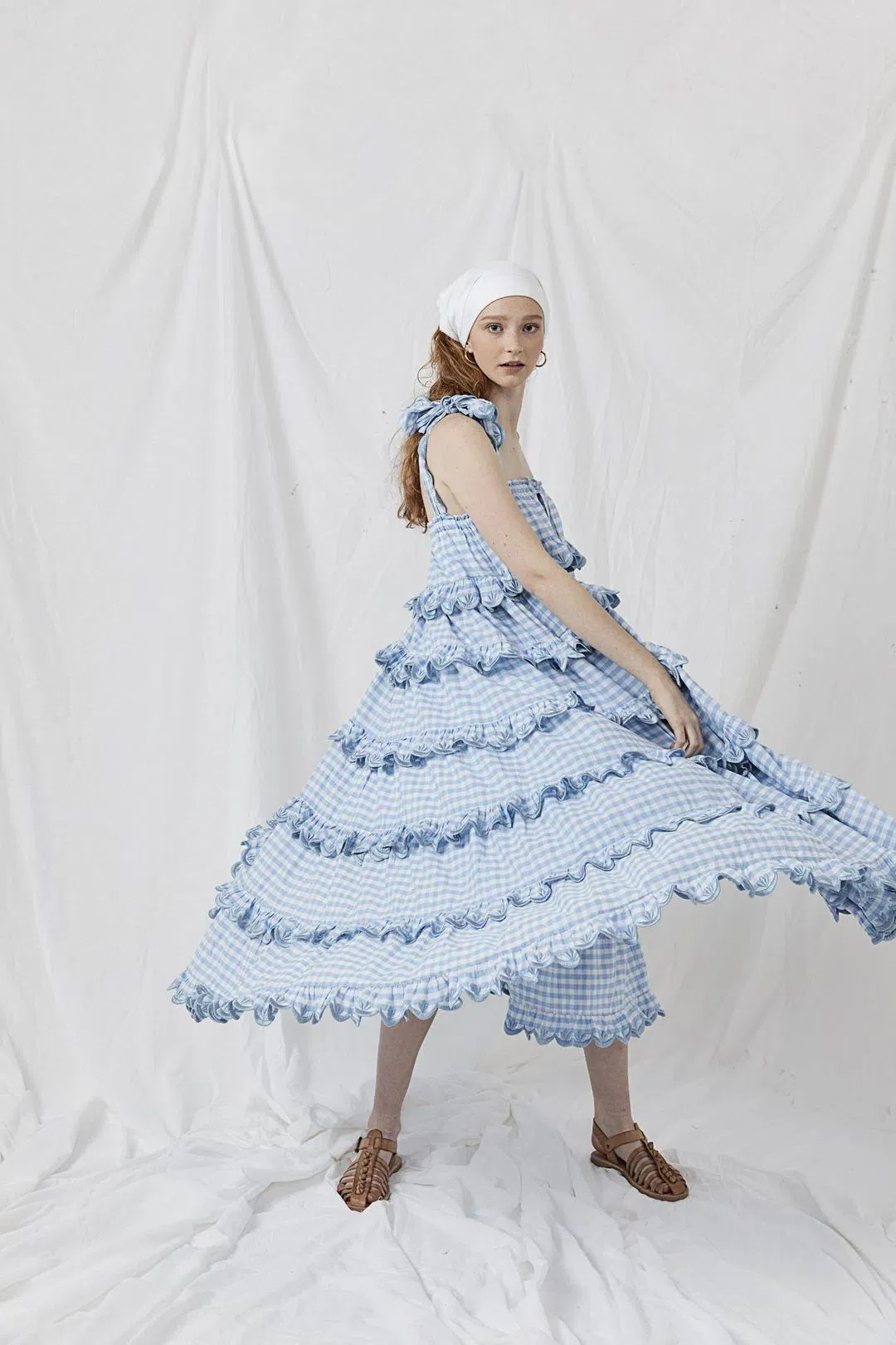 Innika Choo Iva Biigdres Dusk Gingham Print Size 1/Au 8 for rent on The Volte - main image