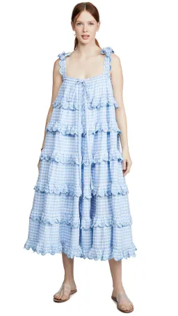 Innika Choo Iva Biigdres Dusk Gingham Print Size 1/Au 8 for rent on The Volte - image 1