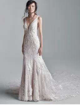 Sottero And Midgley Wedding Dress White Size 10  for rent on The Volte - image 1