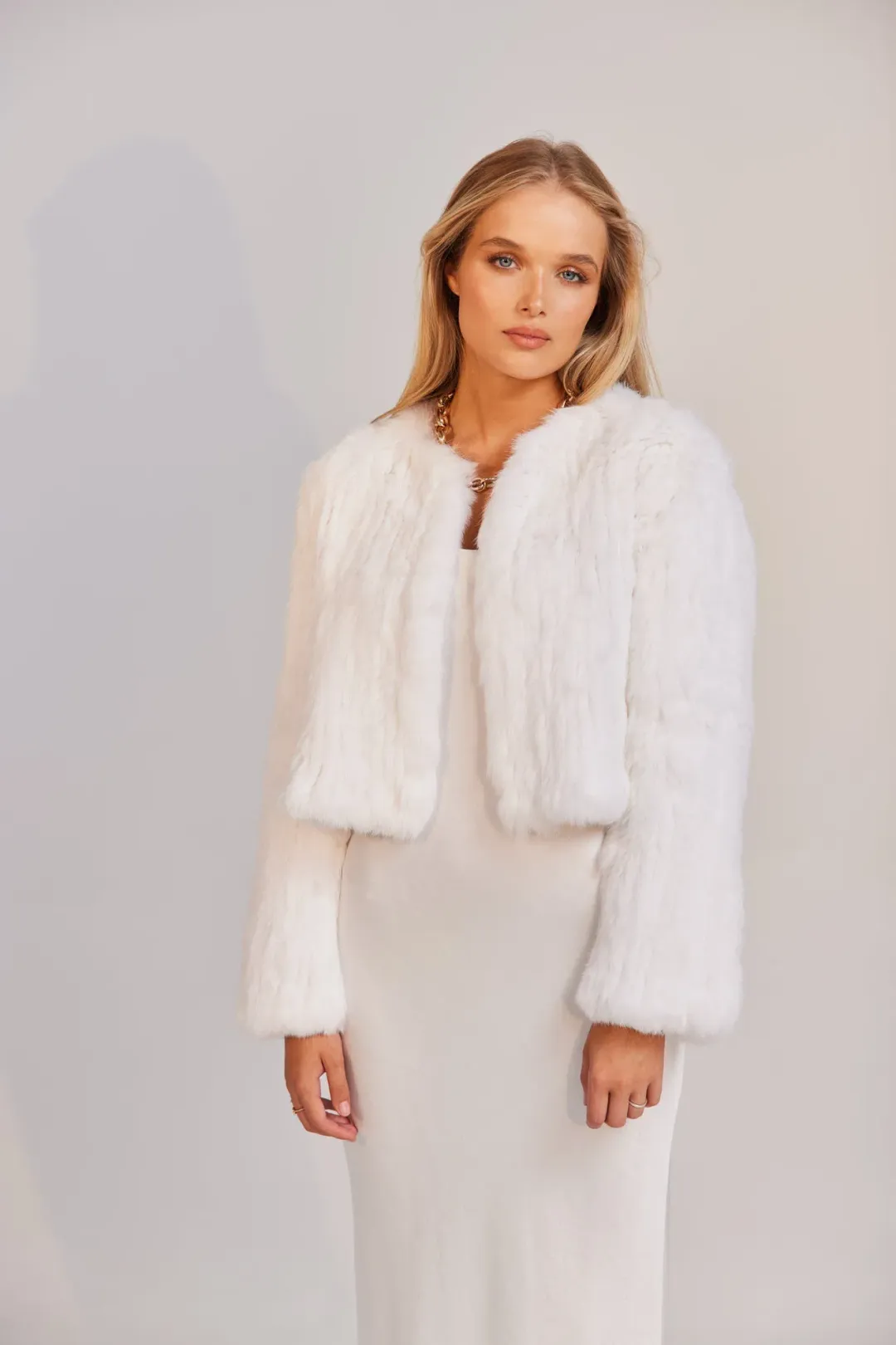 Bubish Lola Crop Jacket White Size 10 for rent on The Volte - main image