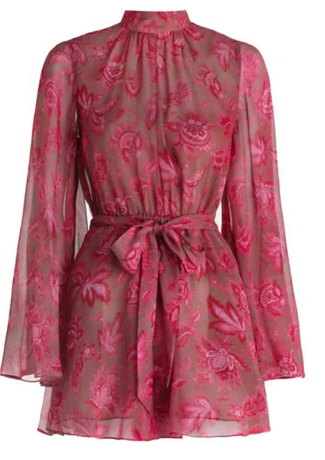 Zimmermann Karmic Flare Sleeve Playsuit Paisley Chintz Size 0 / Au 8 for rent on The Volte - main image