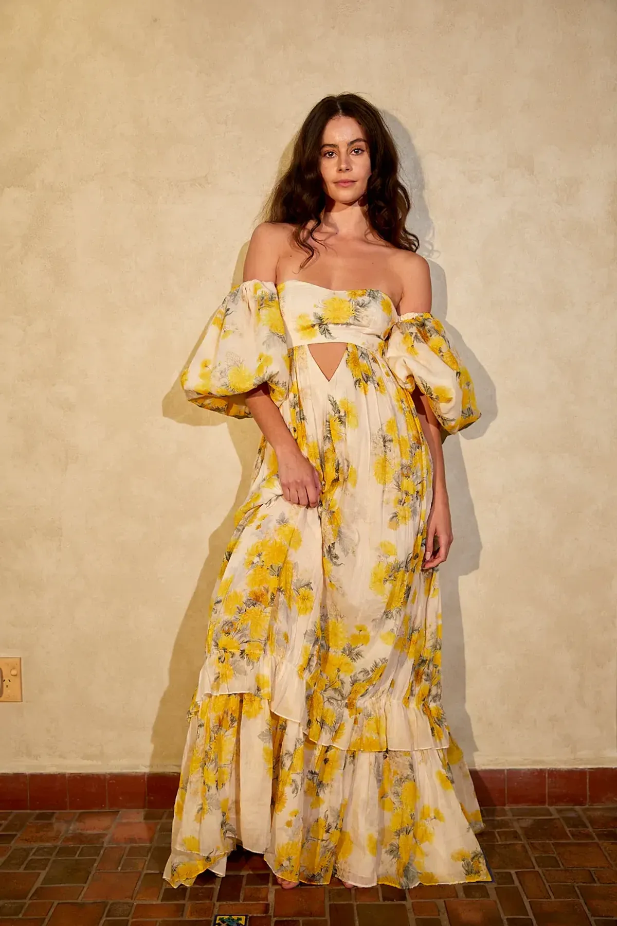 Rooh Collective Poppy Zephyr Maxi Dress Floral Size M / Au 10 for rent on The Volte - main image