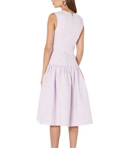By Johnny Belted V Drop Dress Lilac Size 10 for rent on The Volte - image 2