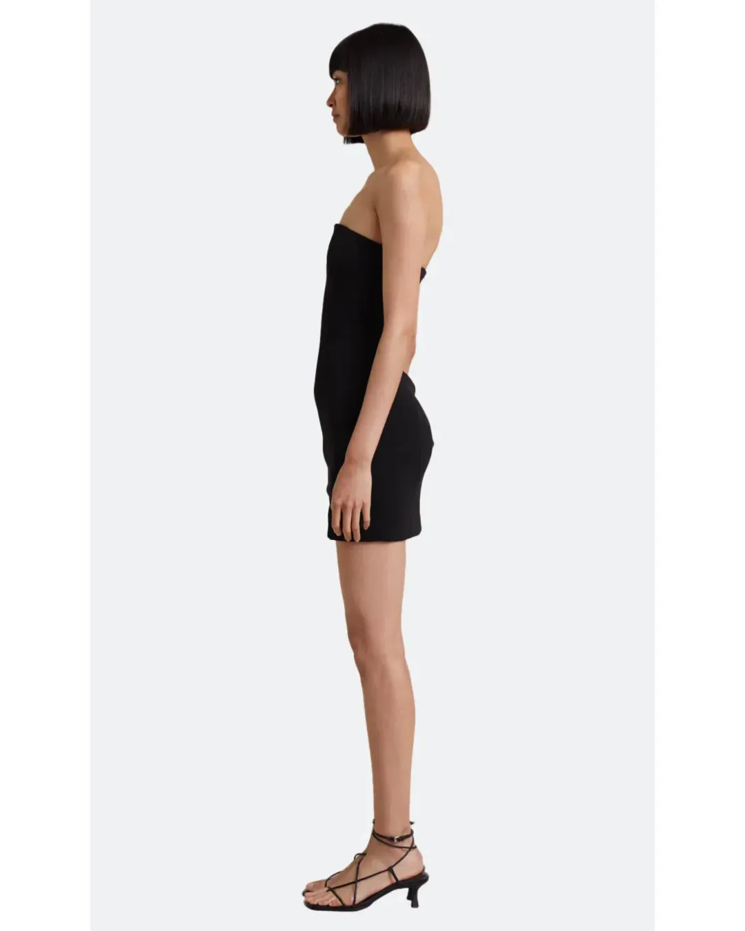 Bec & Bridge Karina Strapless Split Mini Dress Black Size S / AU 8 for rent on The Volte - main image
