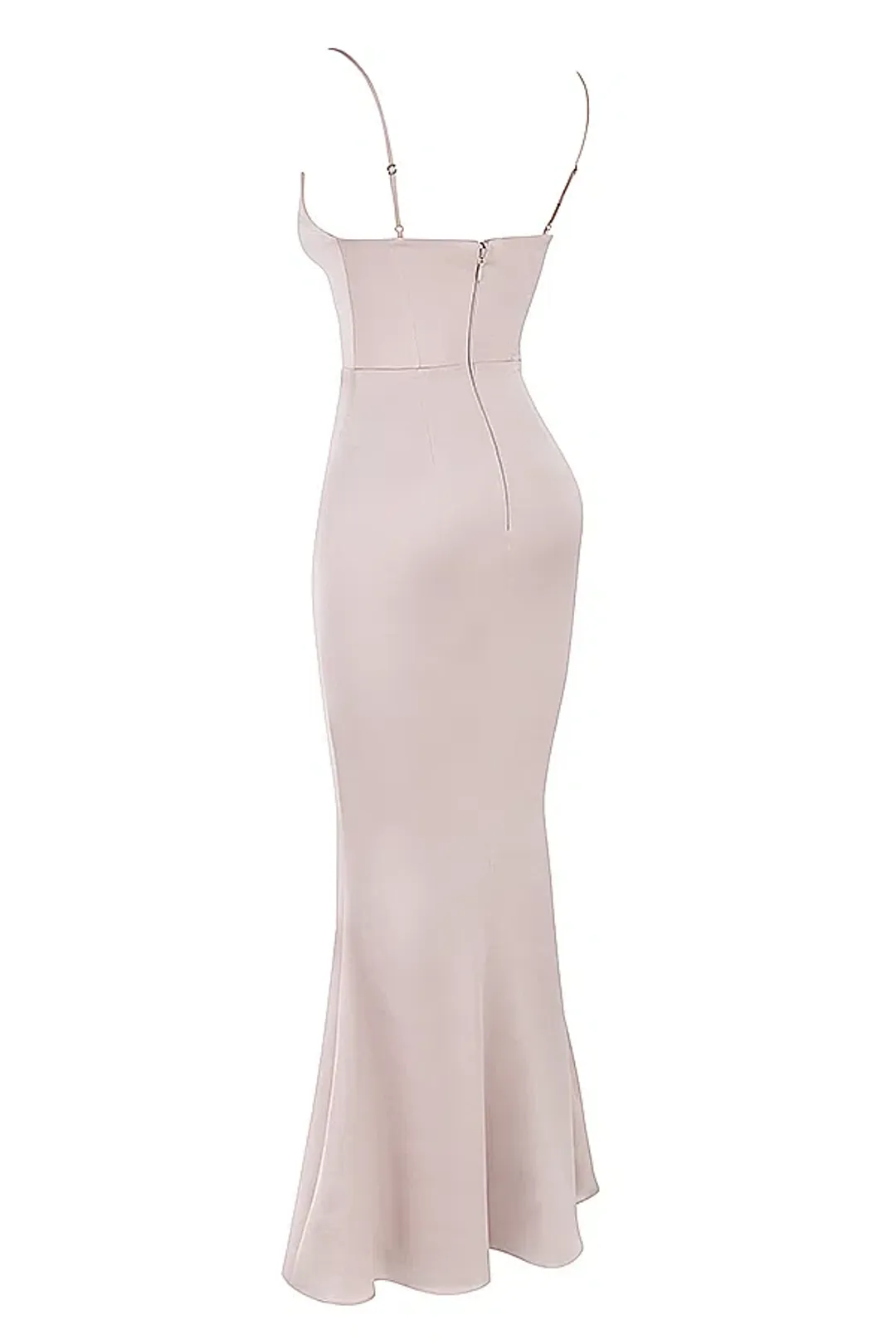 House of CB Olivette Crystal Satin Maxi Dress White Size 10 for rent on The Volte - main image