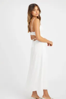 Kookai Hayman Tie Back Dress White Size 38/Au 10  for rent on The Volte - image 3