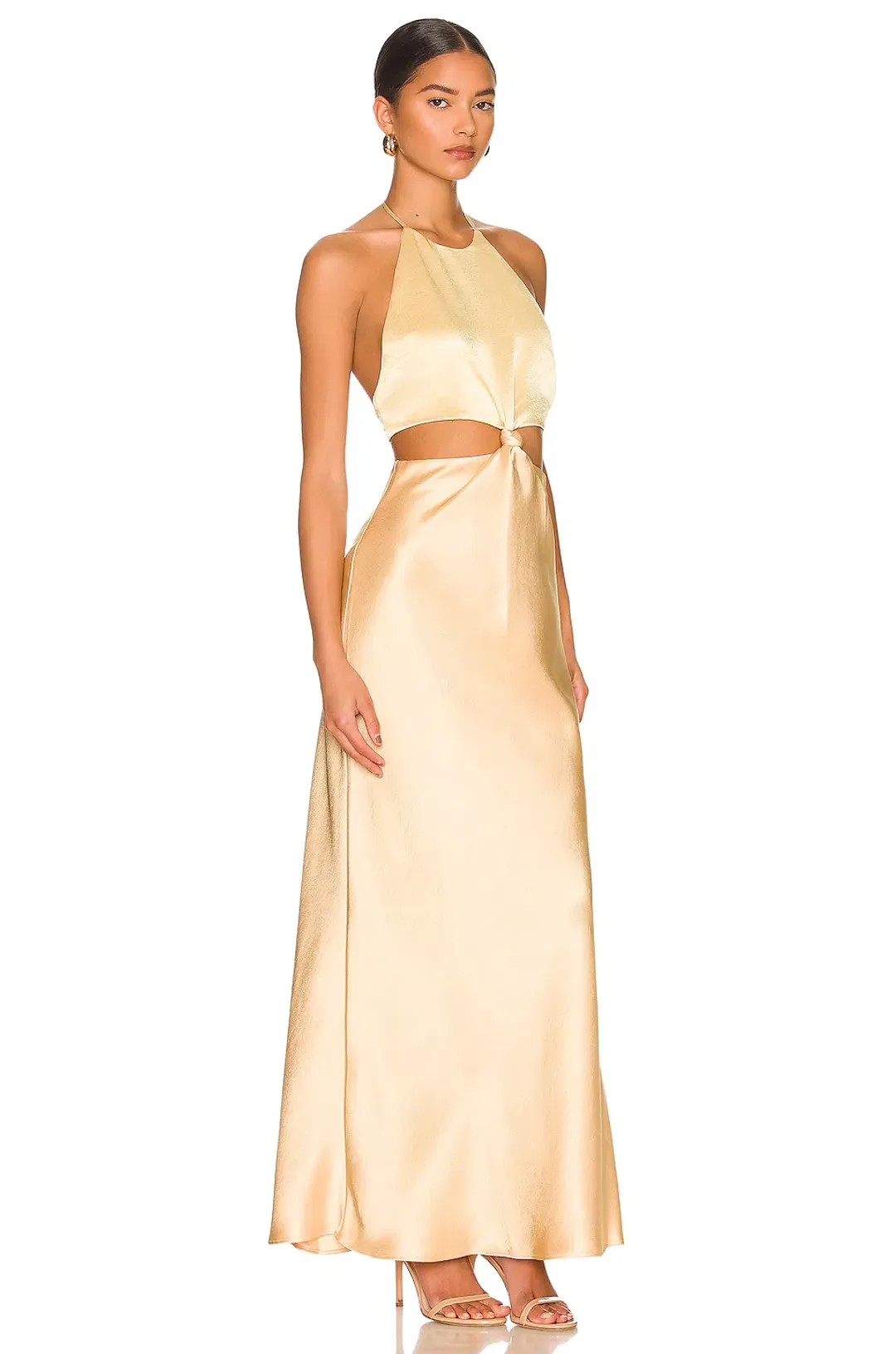 Bec & Bridge Carrie Halter Dress Multi Yellow Size 8 for rent on The Volte - main image