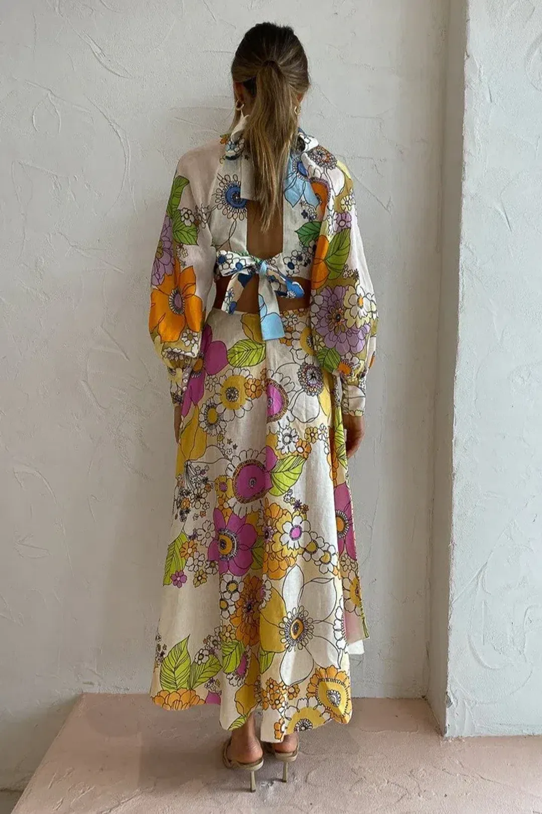Alemais Farrah Cut Out Midi Dress Multi Size 10  for rent on The Volte - main image