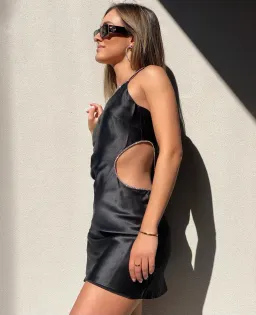 Michael Lo Sordo  Luna Mini Dress Black Size 6 for rent on The Volte - image 3