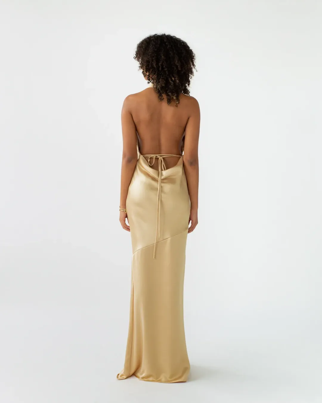 Arcina Ori Daniella Gold Dress Gold Size S/Au 8 for rent on The Volte - main image