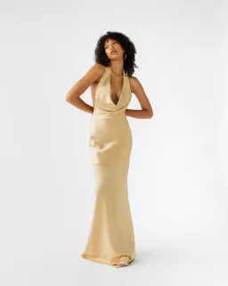 Arcina Ori Daniella Gold Dress Gold Size S/Au 8 for rent on The Volte - image 1