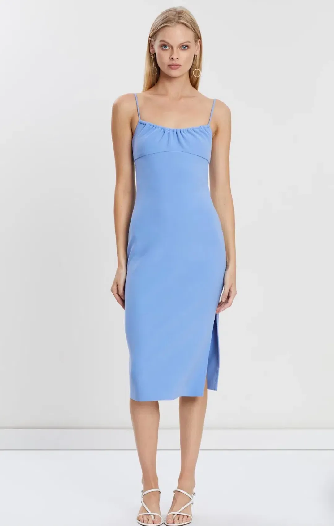Bec & Bridge Karina Midi Dress Cornflower Blue Size 10 for rent on The Volte - main image