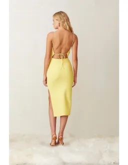 Bec & Bridge Gemma Midi Dress Yellow Size 12 for rent on The Volte - image 3