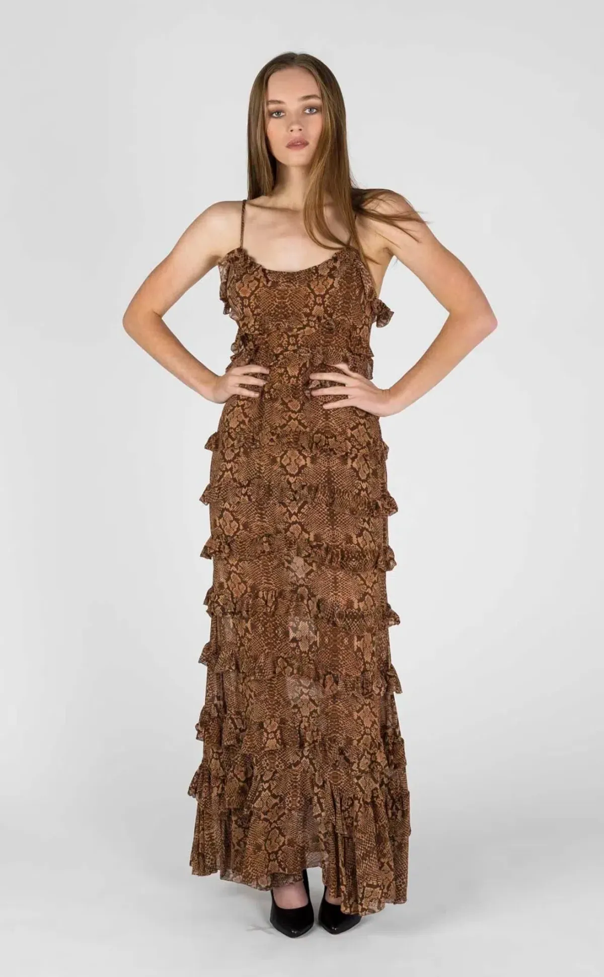 Hansen and Gretel Ophelia Dress Serpent Size 10 for rent on The Volte - main image