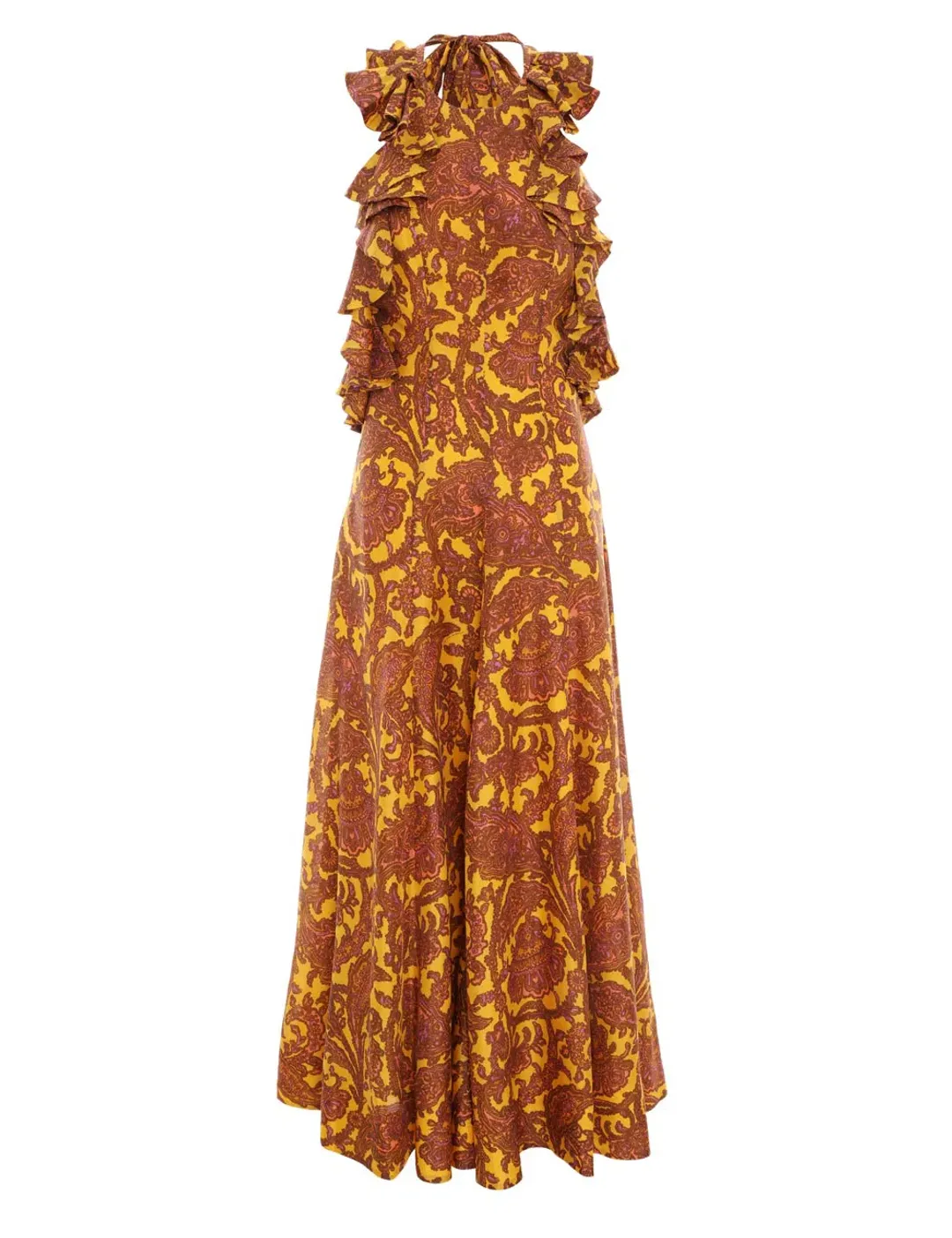 Zimmermann Tiggy Halter Long Dress Print Size 1 / Au 10 for rent on The Volte - main image