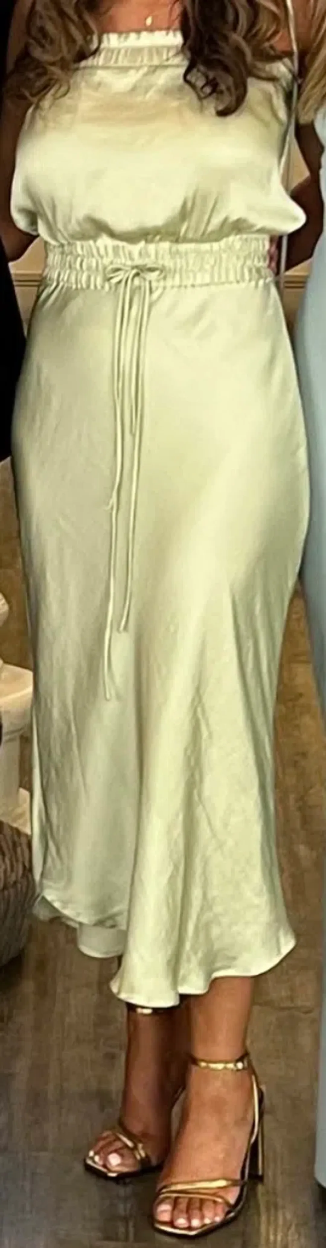 Flannel Yasmin Cami Dress Green Size 1 / Au 8 for rent on The Volte - main image