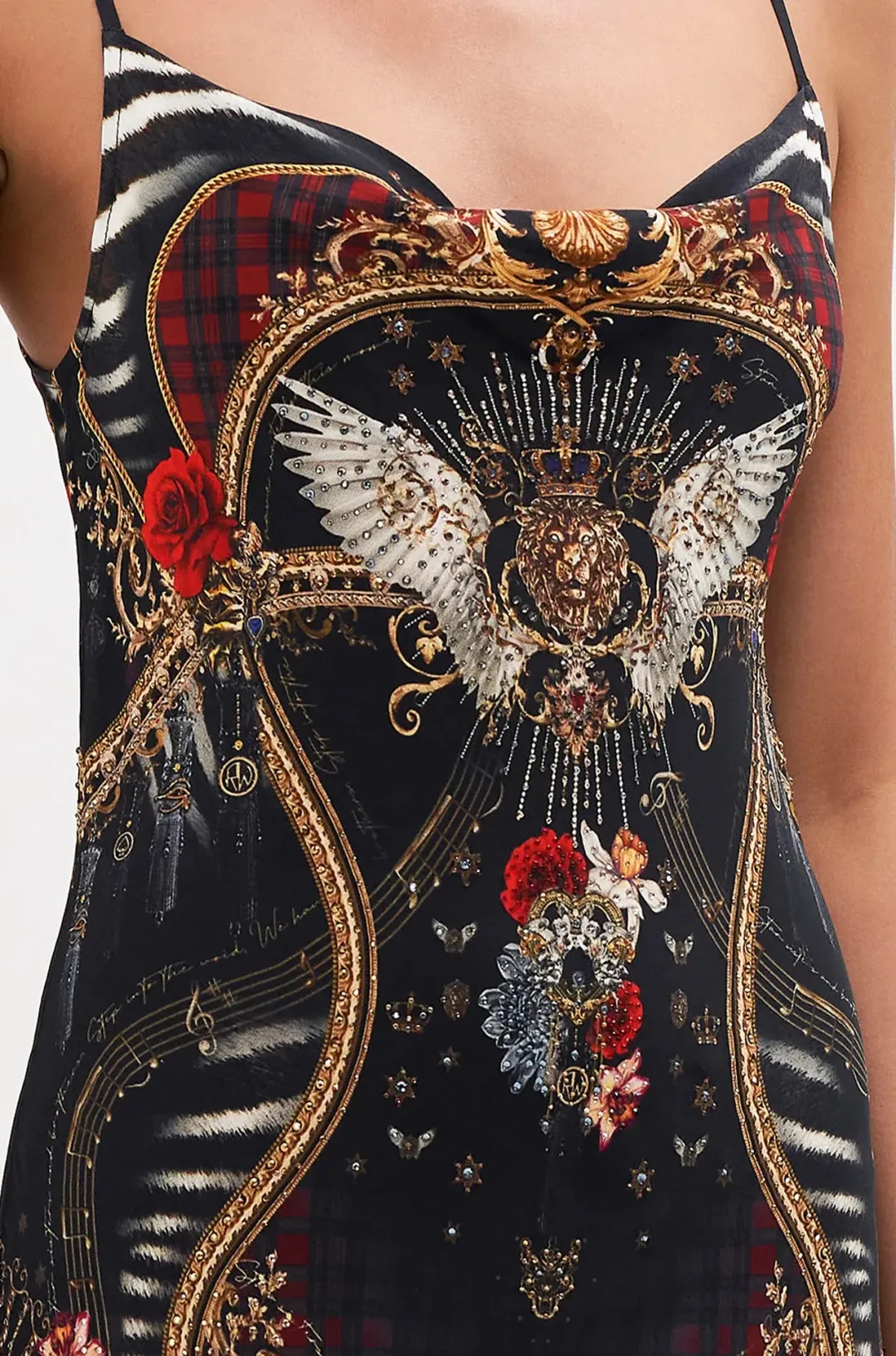 Camilla Do I Entertain You Short Bias Slip Dress Print Size 6 for rent on The Volte - main image