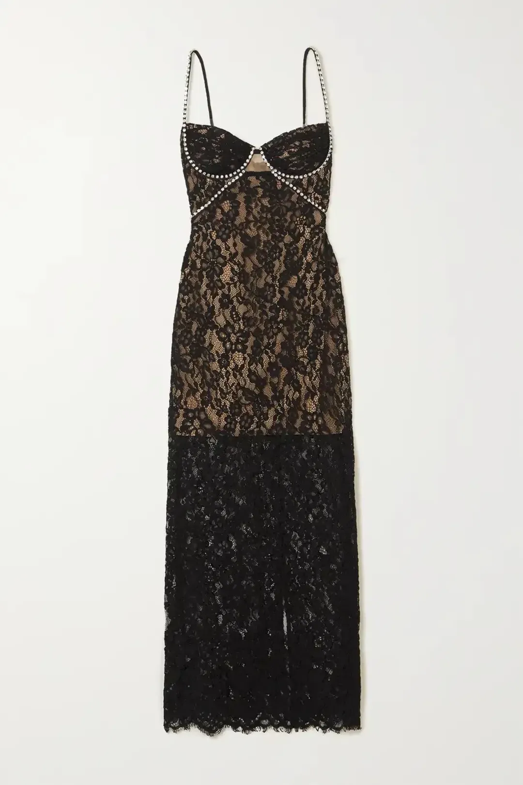 Self Portrait Lace Midi Dress Black Size 8 for rent on The Volte - main image