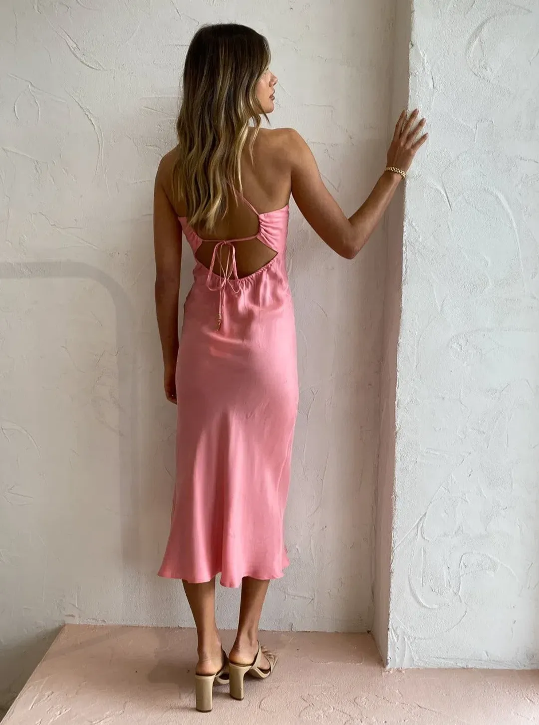 Suboo Georgia Slip Dress in Pink Size L / AU 12 for rent on The Volte - main image