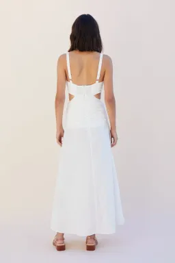 Suboo White Aster Cut Out Maxi Dress Size M/Au 10 for rent on The Volte - image 3