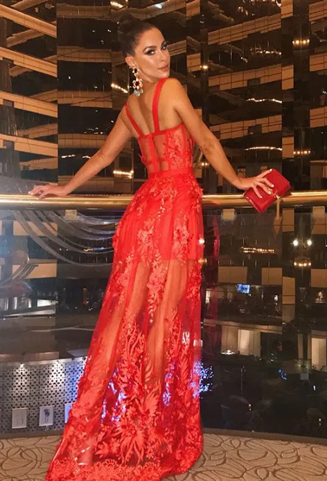 Nicola Finetti Marisol Dress Red Size 6 for rent on The Volte - main image