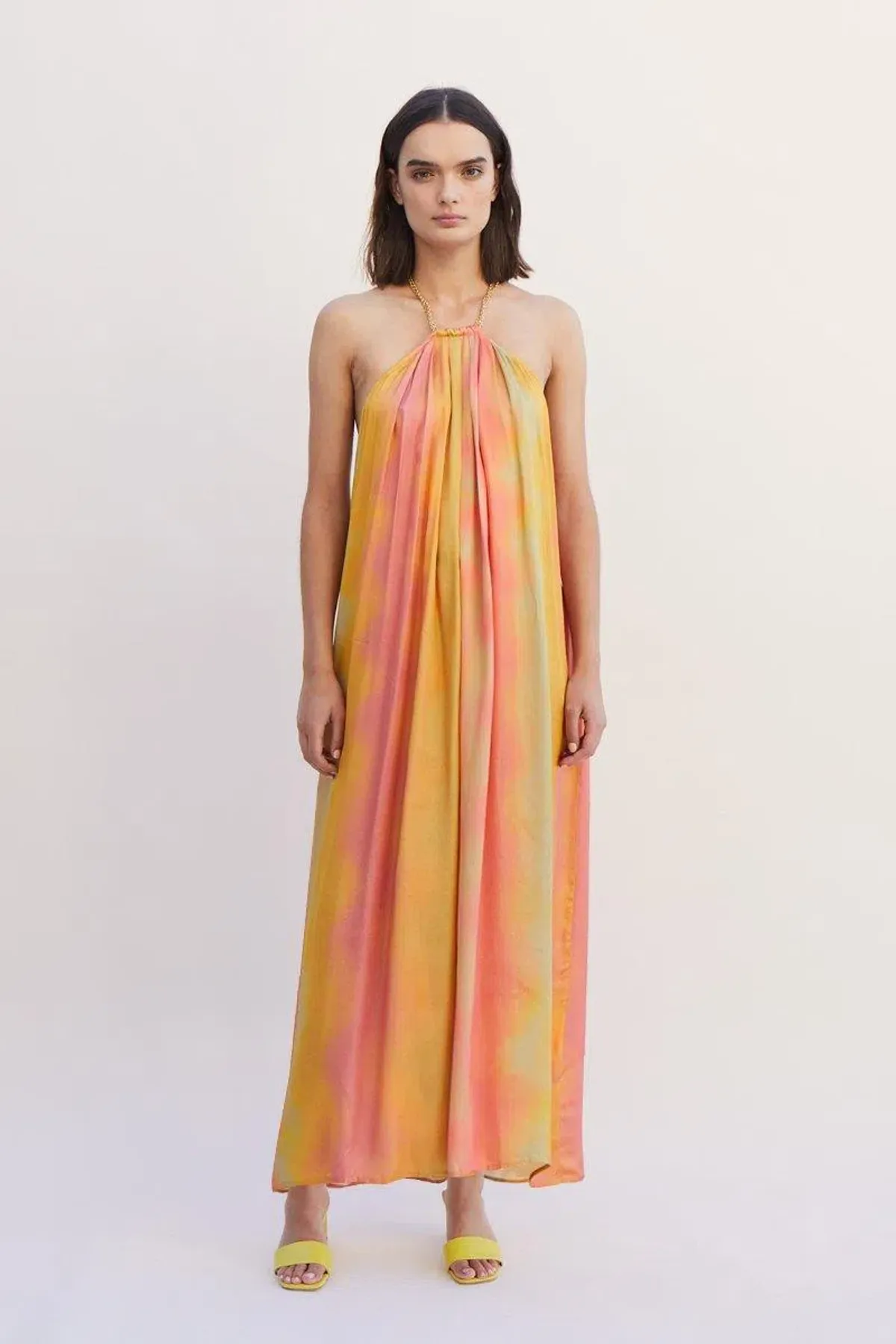 Suboo Sundown Halterneck Maxi Dress Sunset Ombre Size XS/Au 6 for rent on The Volte - main image