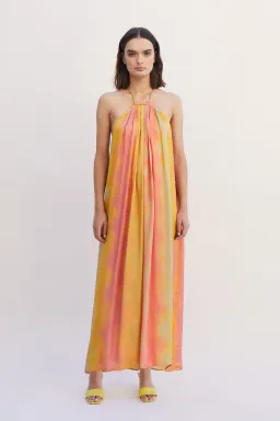 Suboo Sundown Halterneck Maxi Dress in Ombre Sundown Size M/Au 10 for rent on The Volte - image 1