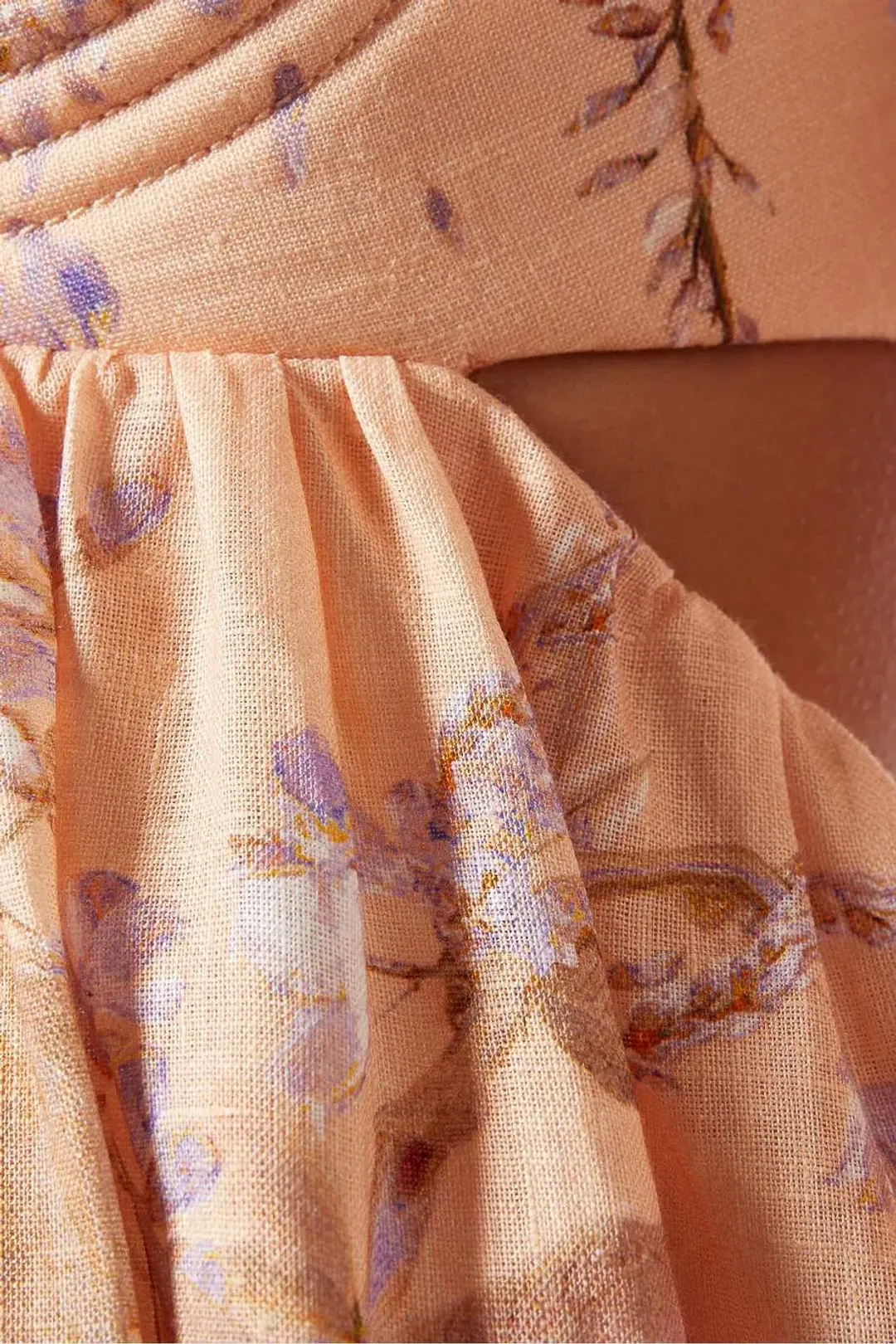 Zimmermann Rosa Bralette Midi Dress in Lilac Wisteria Floral Size 2/Au 12 for rent on The Volte - main image