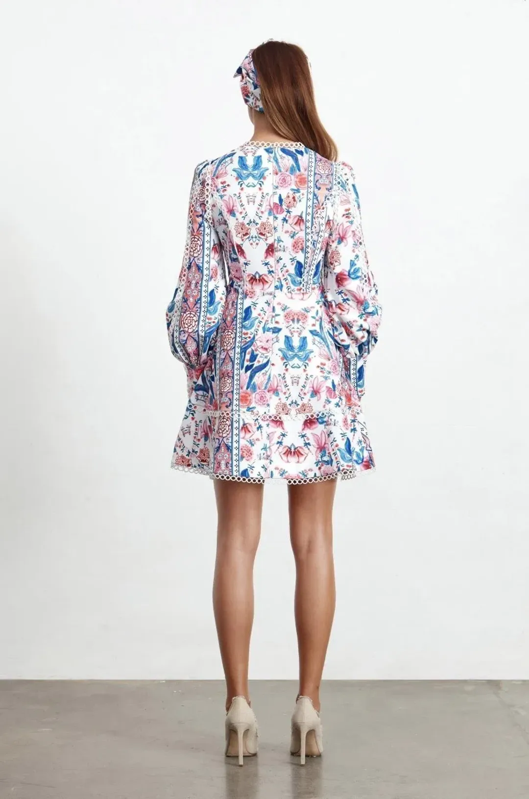 Elliatt Dolce Long Sleeve Mini Dress Floral Size M/ AU10 for rent on The Volte - main image