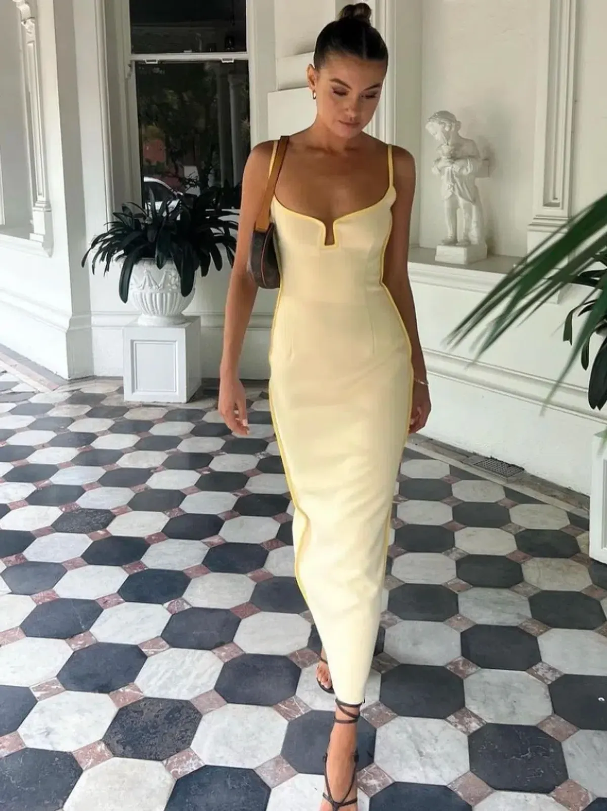 Paris Georgia Marlo Dress Yellow Size XS/ Au 6 for rent on The Volte - main image