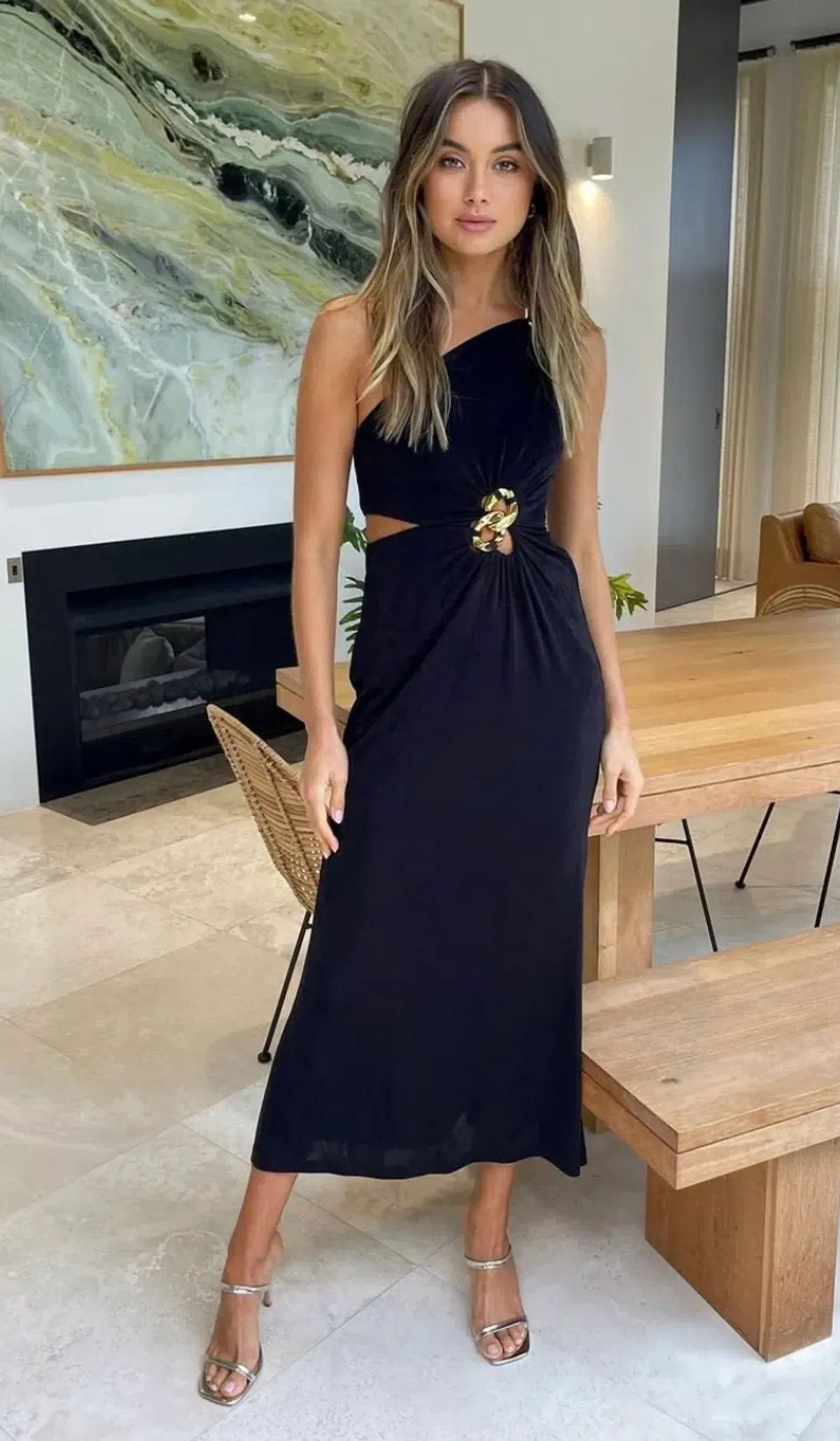 Sheike Hannah Dress Black Size 12 for rent on The Volte - main image