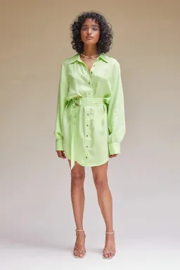 Suboo Sky Mini Shirt Dress Green Size S / Au 8 for rent on The Volte - image 1