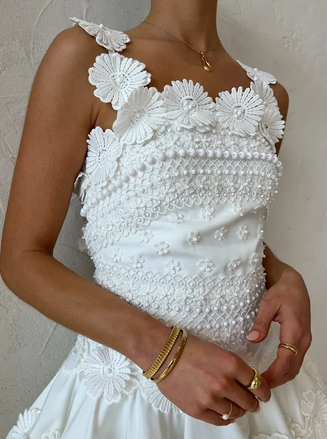 Helen O'Connor Kahlo Dress Ivory Size 8 for rent on The Volte - main image
