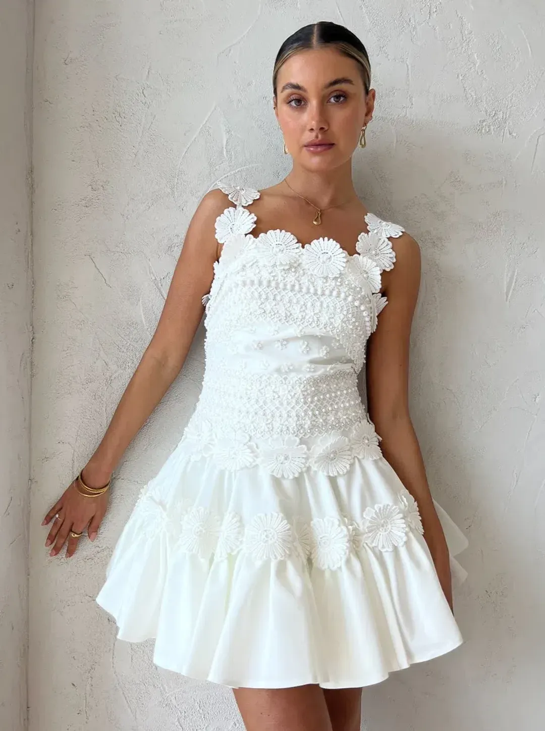 Helen O'Connor Kahlo Dress Ivory Size 8 for rent on The Volte - main image