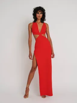 Effie Kats The Eniko Gown Red Size 6  for rent on The Volte - image 1