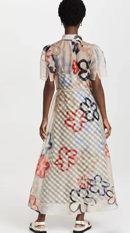 Lee Mathews Dixie Collared Maxi Dress Floral Size 1 / Au 8 for rent on The Volte - image 2