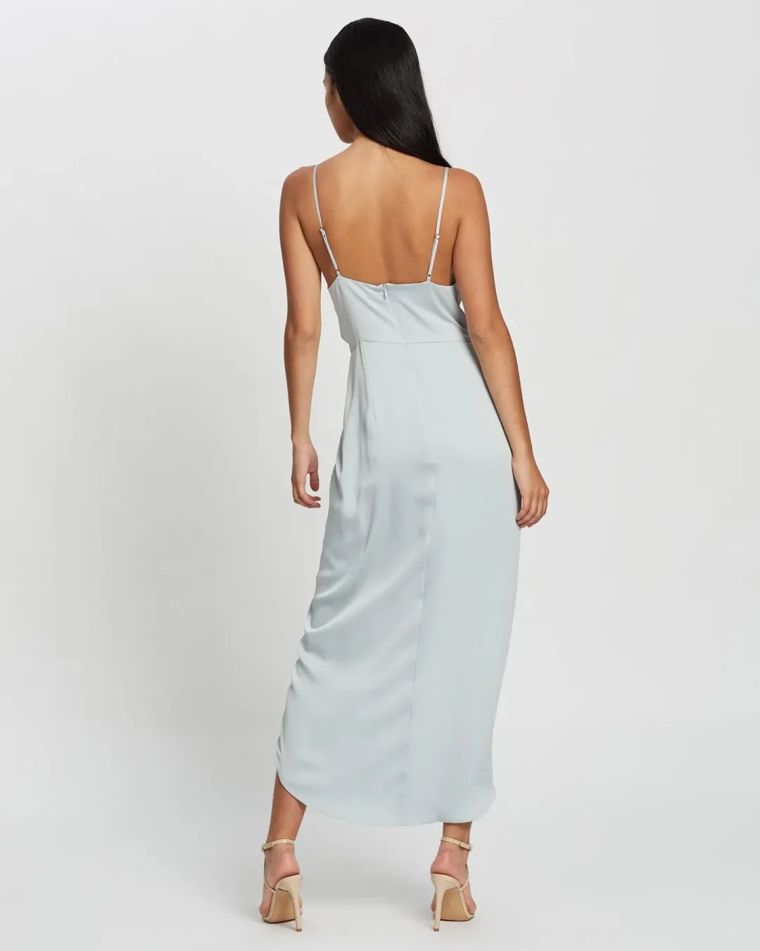 Shona Joy Luxe Tie Front Cocktail Dress Cloud Size 10 for rent on The Volte - main image
